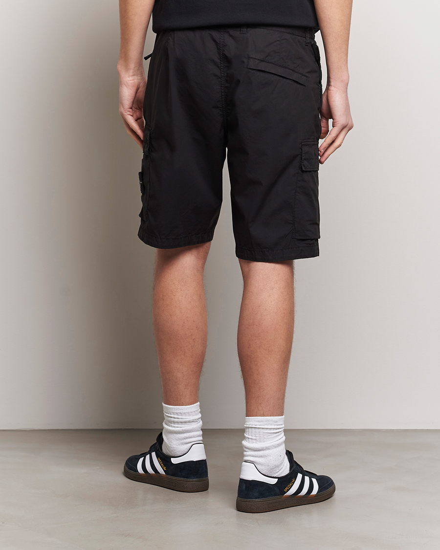 Mies | Shortsit | Stone Island | Stretch Cotton Tela Regular Fit Cargo Shorts Black
