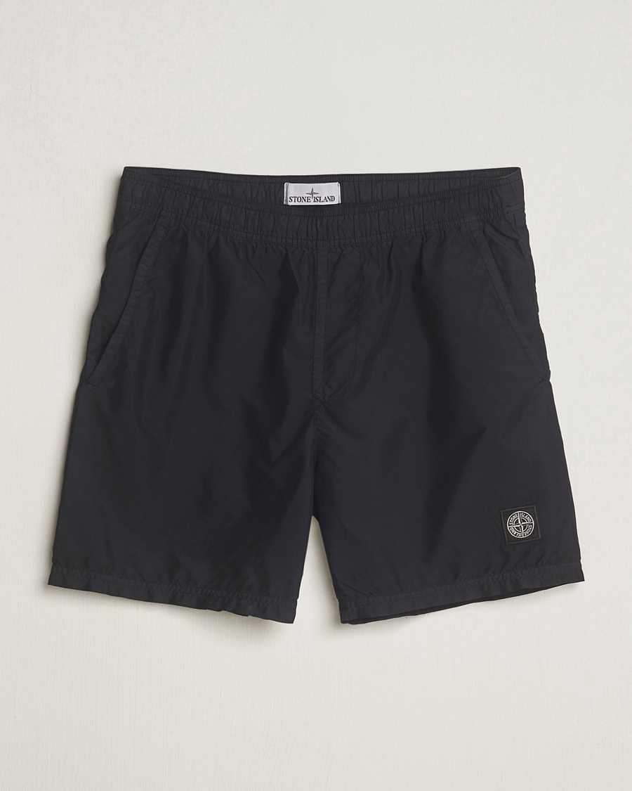 Mies | Uimahousut | Stone Island | Brushed Nylon Swimshorts Black