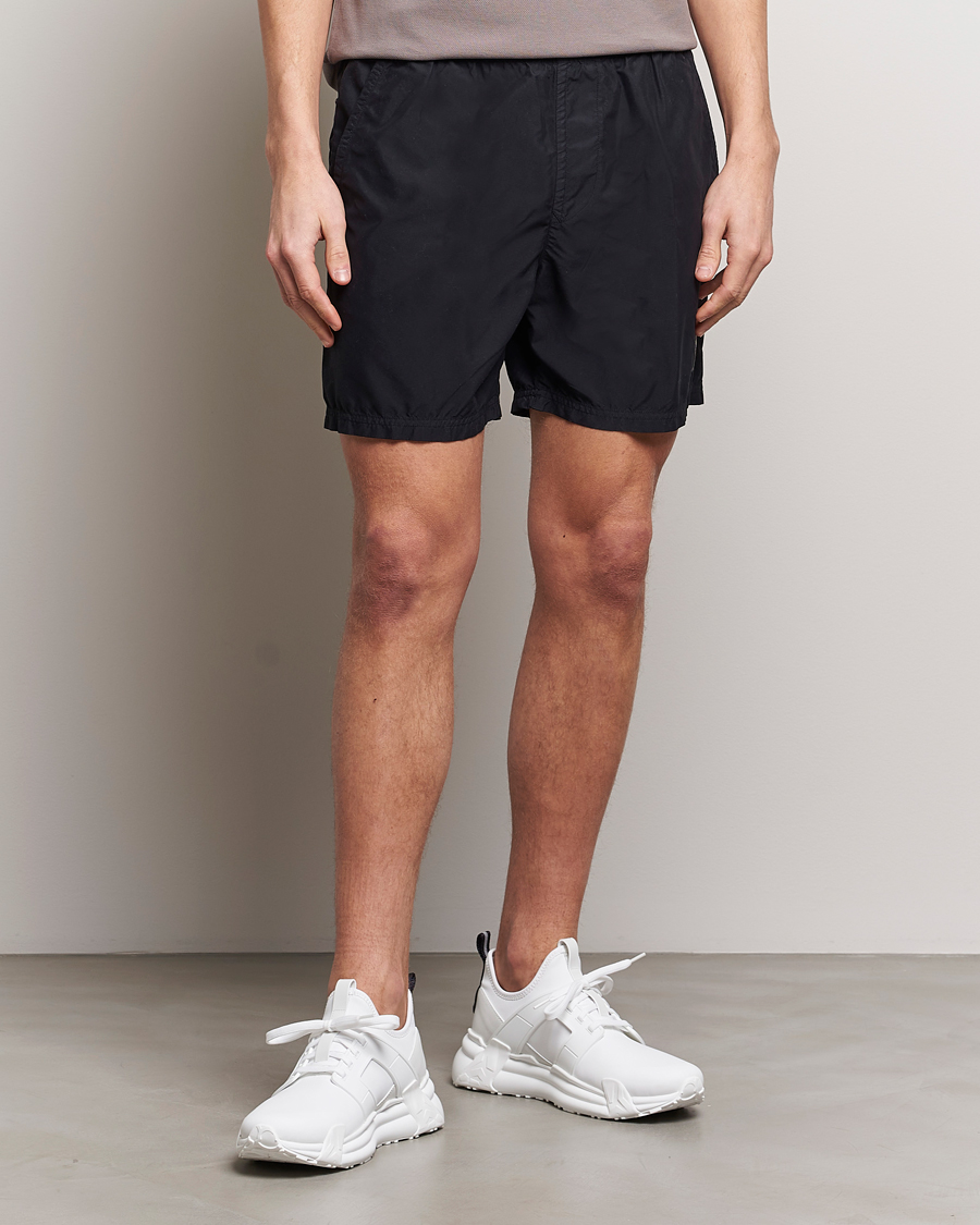Mies | Uimahousut | Stone Island | Brushed Nylon Swimshorts Black