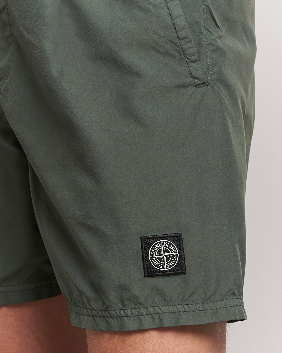 Mies | Uimahousut | Stone Island | Brushed Nylon Swimshorts Musk