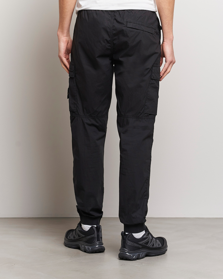 Mies | Housut | Stone Island | Garment Dyed Drawsting Cargo Pants Black
