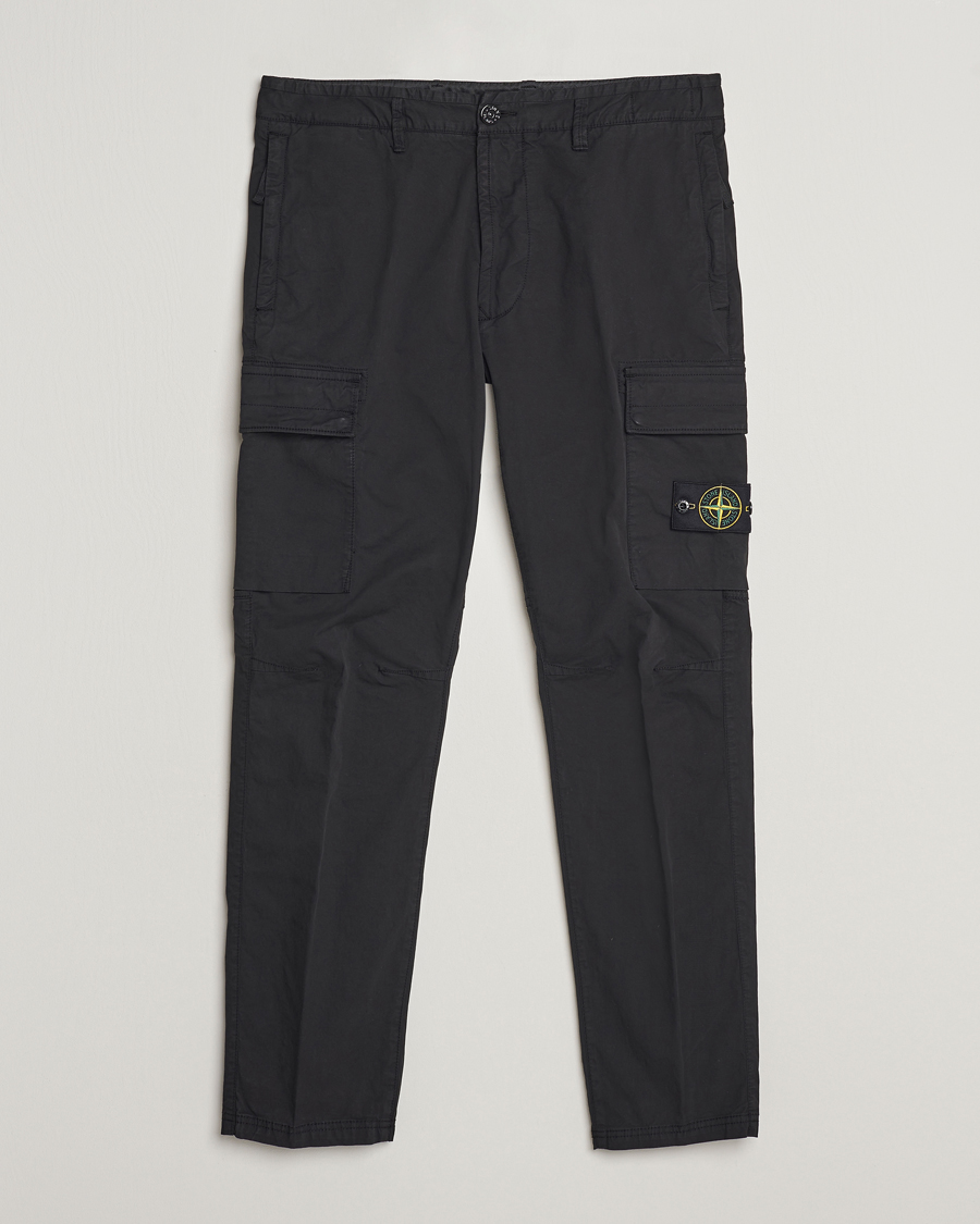 Mies | Housut | Stone Island | Tapered Supima Cotton Cargo Pants Black