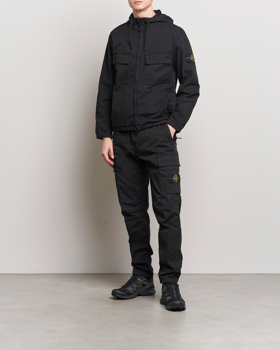 Mies | Housut | Stone Island | Tapered Supima Cotton Cargo Pants Black