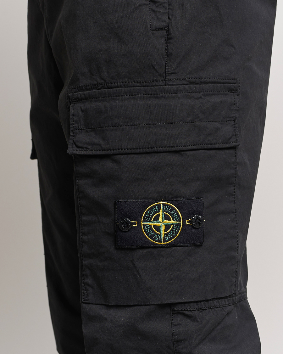 Mies | Housut | Stone Island | Tapered Supima Cotton Cargo Pants Black