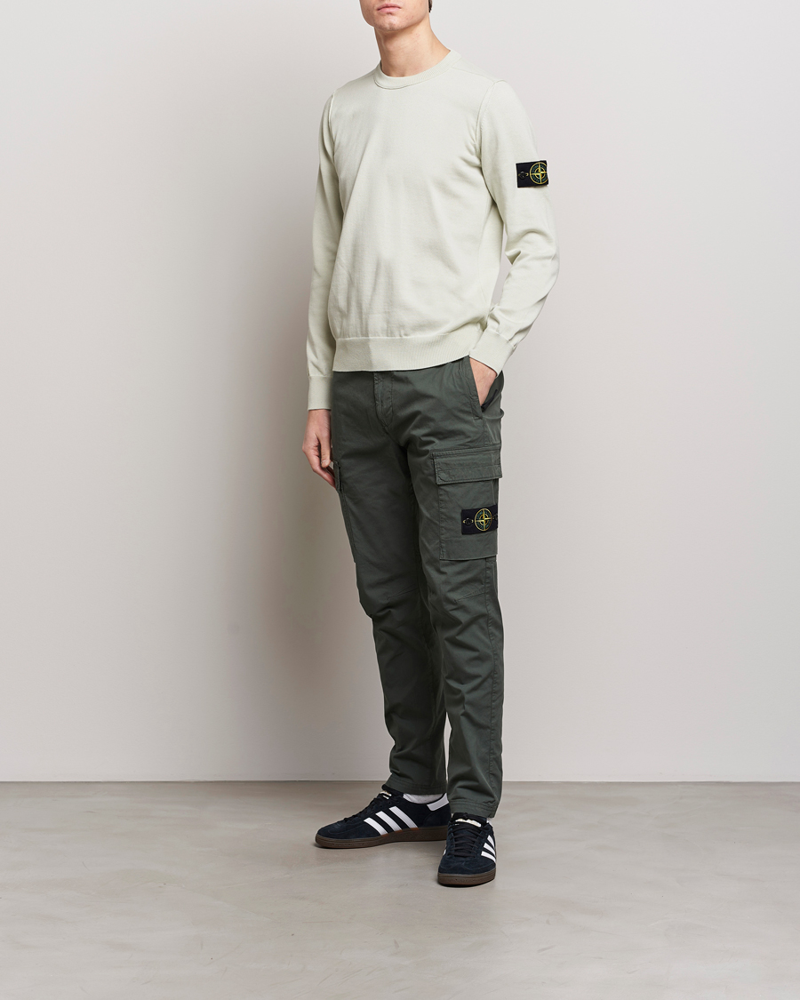 Mies | Puserot | Stone Island | Soft Organic Cotton Crew Neck Pistachio