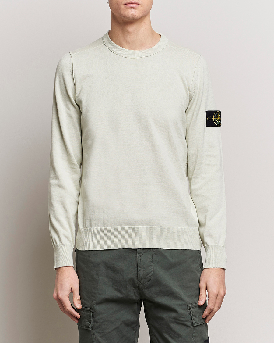 Mies | Puserot | Stone Island | Soft Organic Cotton Crew Neck Pistachio