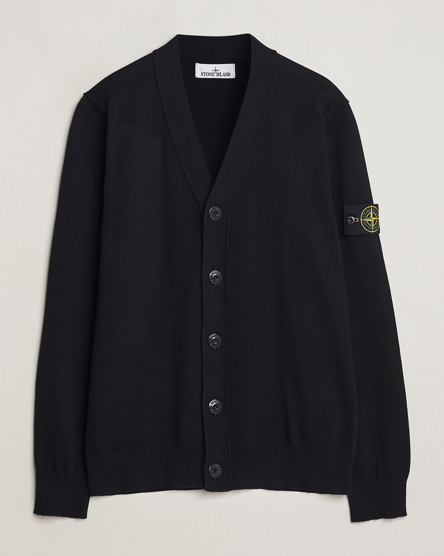 Mies | Puserot | Stone Island | Soft Organic Cotton Cardigan Black