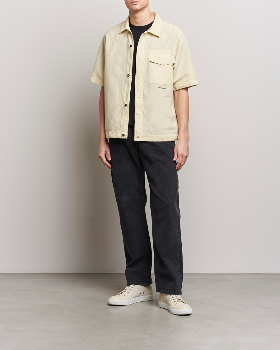 Mies | Kauluspaidat | Stone Island | Cotton/Hemp Short Sleeve Shirts Beige