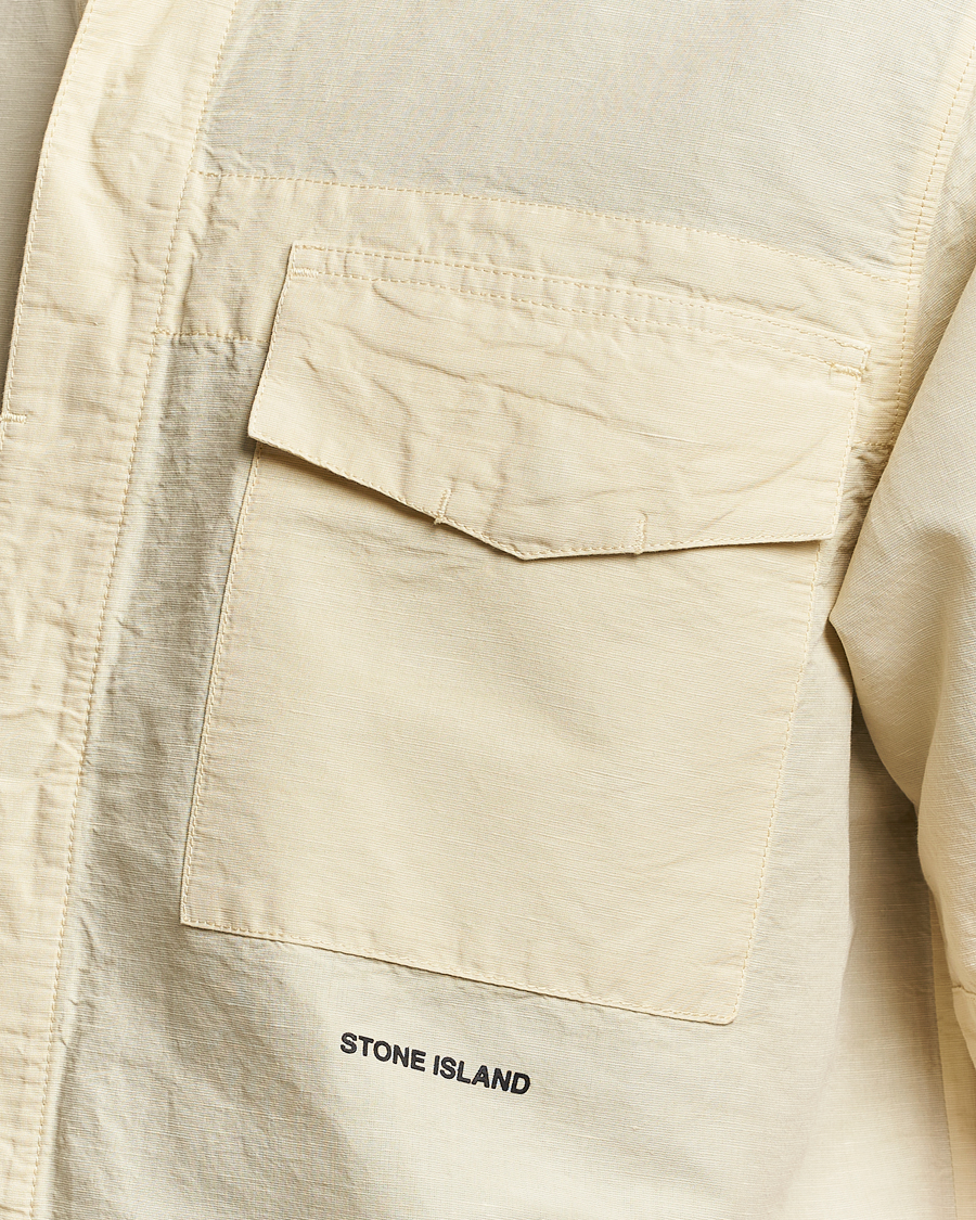 Mies | Kauluspaidat | Stone Island | Cotton/Hemp Short Sleeve Shirts Beige