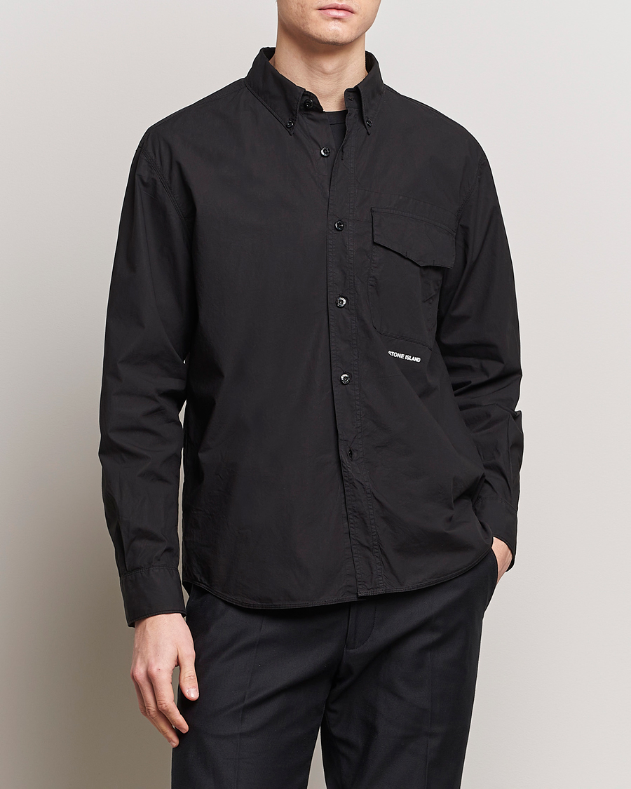 Mies |  | Stone Island | Light Cotton Shirt Black