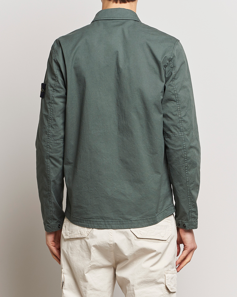 Mies | Kauluspaidat | Stone Island | Cotton Twill Stretch Zip Overshirt Musk