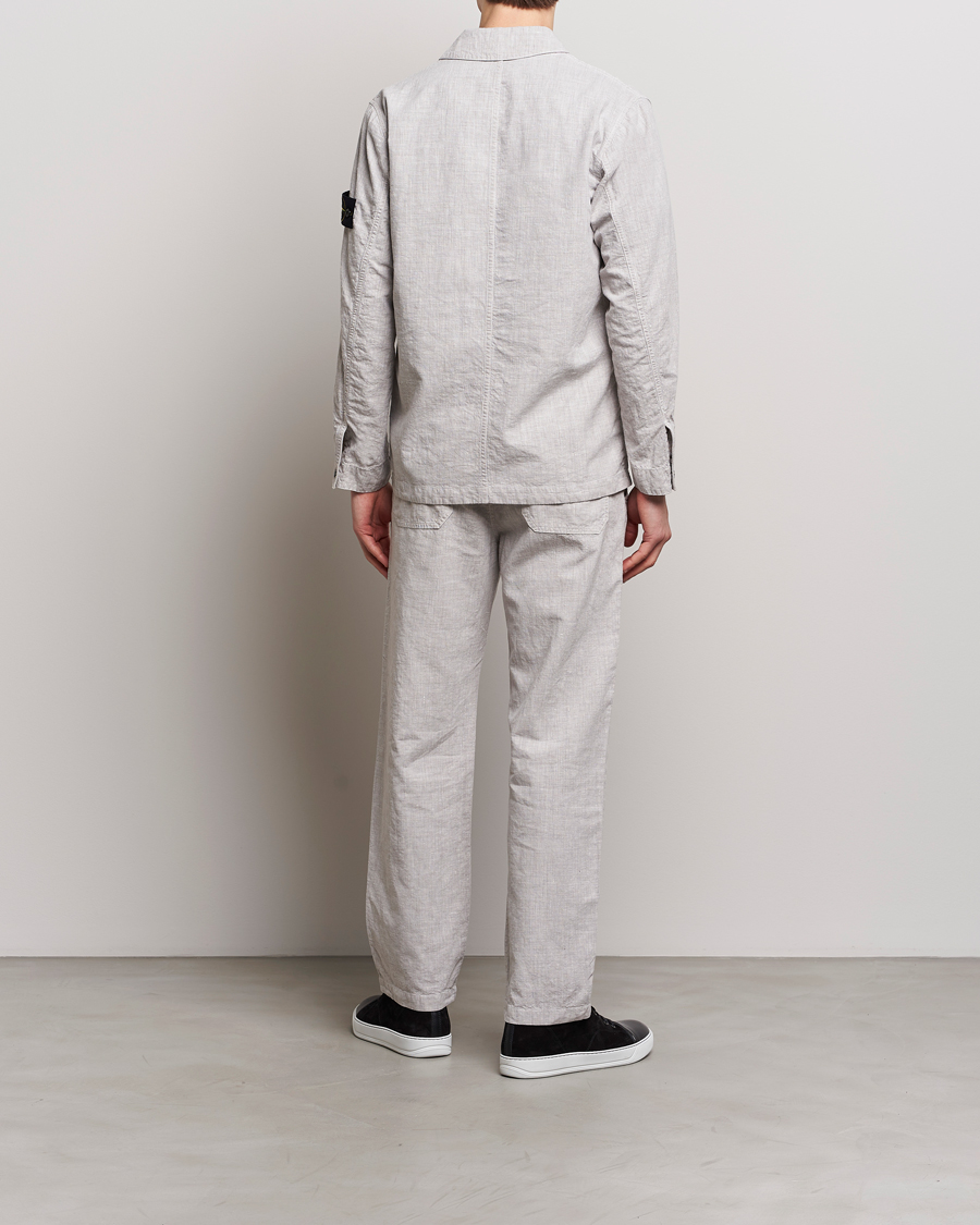 Mies | Puvut | Stone Island | Linen Nylon Relaxed Suit Dove Grey