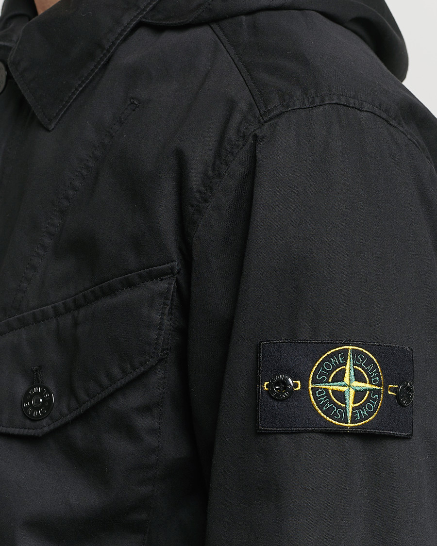 Mies | Takit | Stone Island | Bio Rasso TC Cotton Hooded Jacket Black