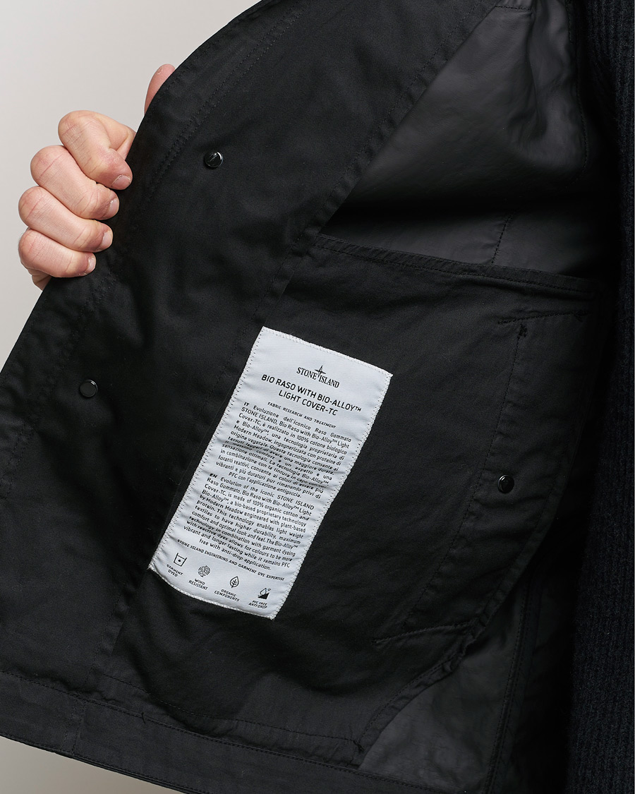 Mies | Takit | Stone Island | Bio Rasso TC Cotton Hooded Jacket Black