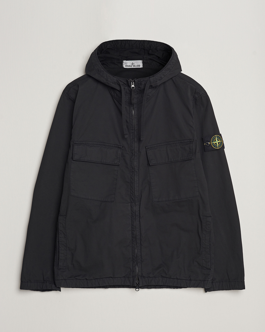 Mies | Takit | Stone Island | Supima Cotton Hooded Jacket Black