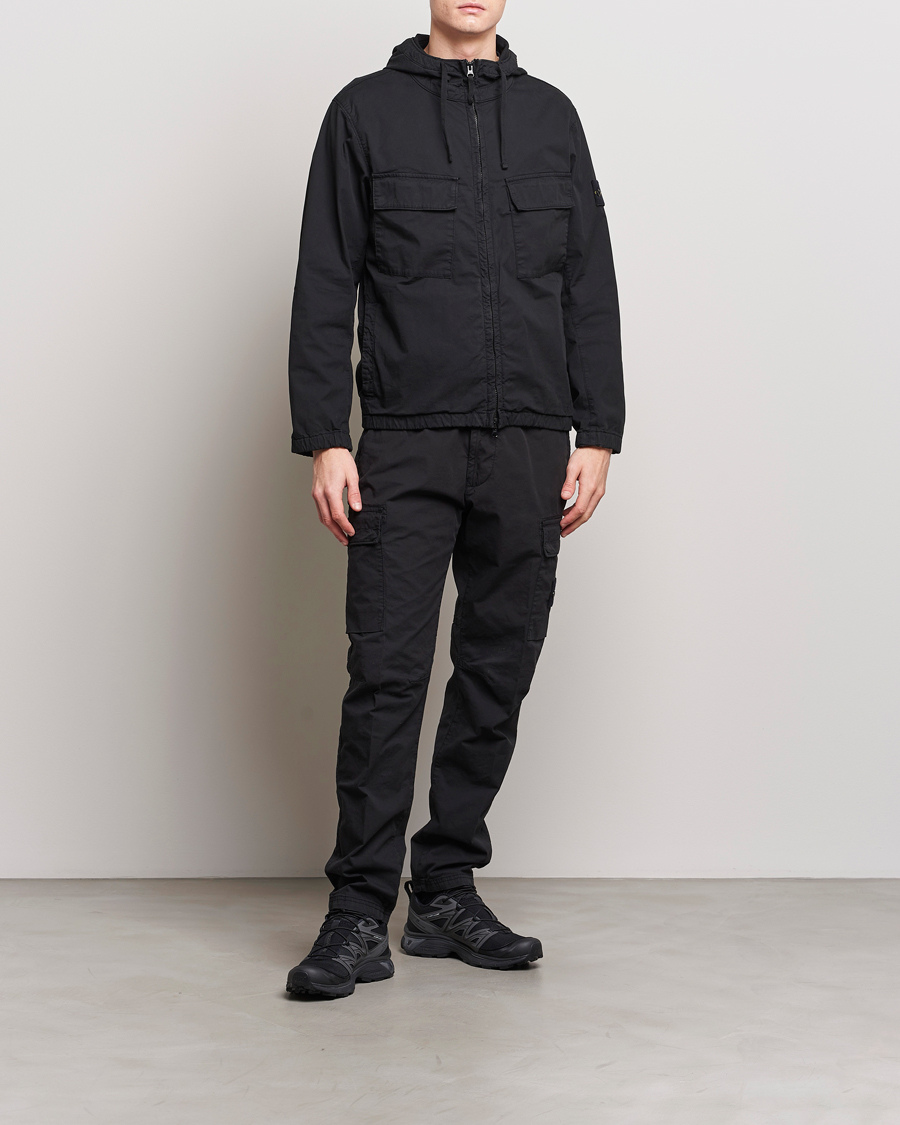 Mies | Takit | Stone Island | Supima Cotton Hooded Jacket Black
