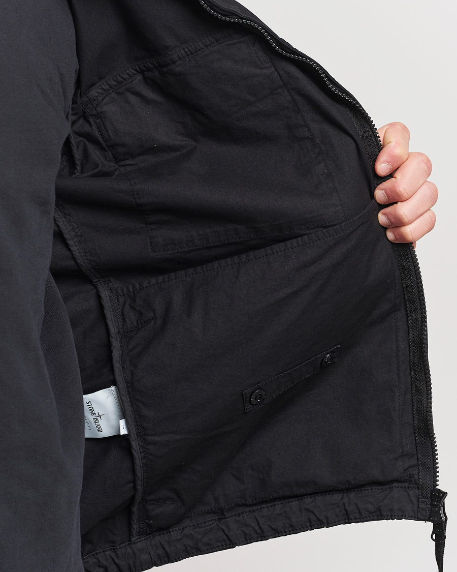 Mies | Takit | Stone Island | Supima Cotton Hooded Jacket Black