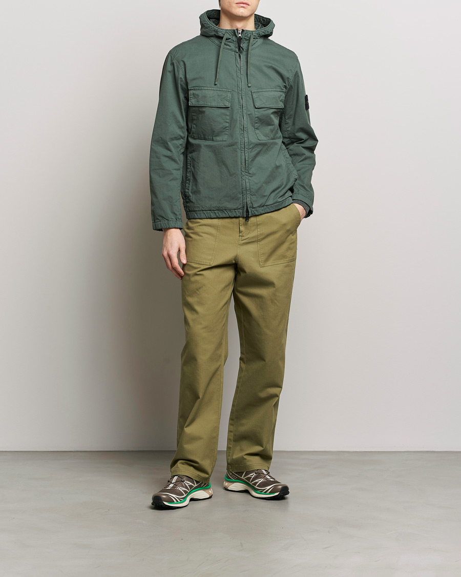 Mies | Takit | Stone Island | Supima Cotton Hooded Jacket Musk