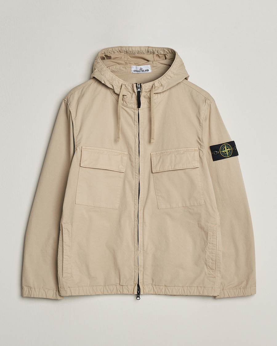 Mies | Takit | Stone Island | Supima Cotton Hooded Jacket Sand