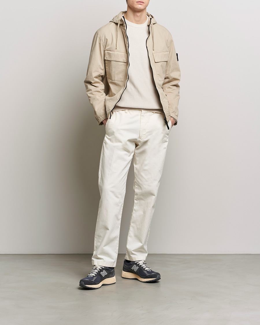 Mies | Takit | Stone Island | Supima Cotton Hooded Jacket Sand