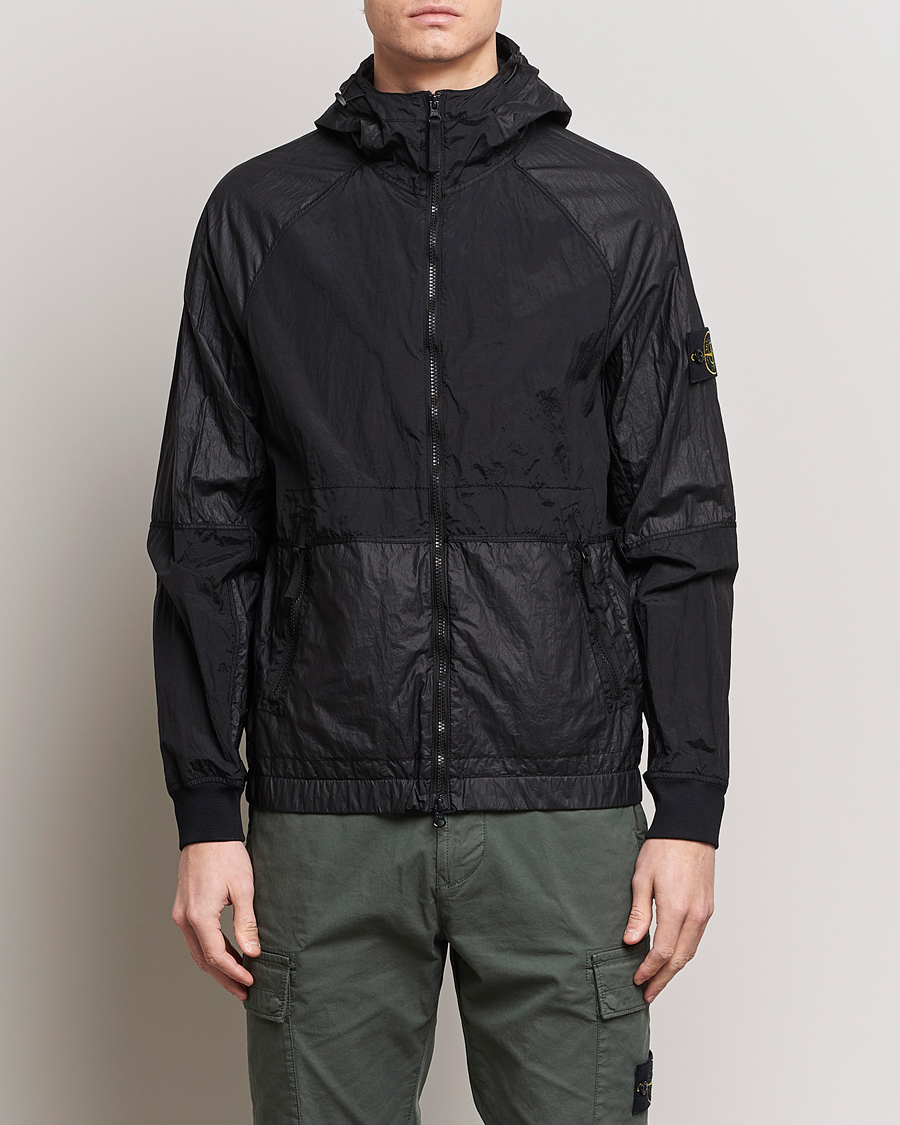 Mies | Takit | Stone Island | Nylon Metal Hooded Jacket Black