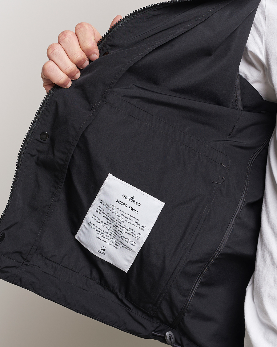Mies | Takit | Stone Island | Micro Twill Hooded Jacket Black