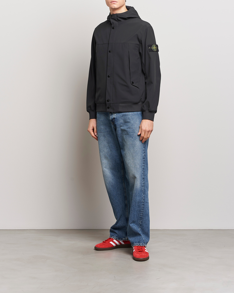 Mies | Takit | Stone Island | Light Soft Shell Jacket Black