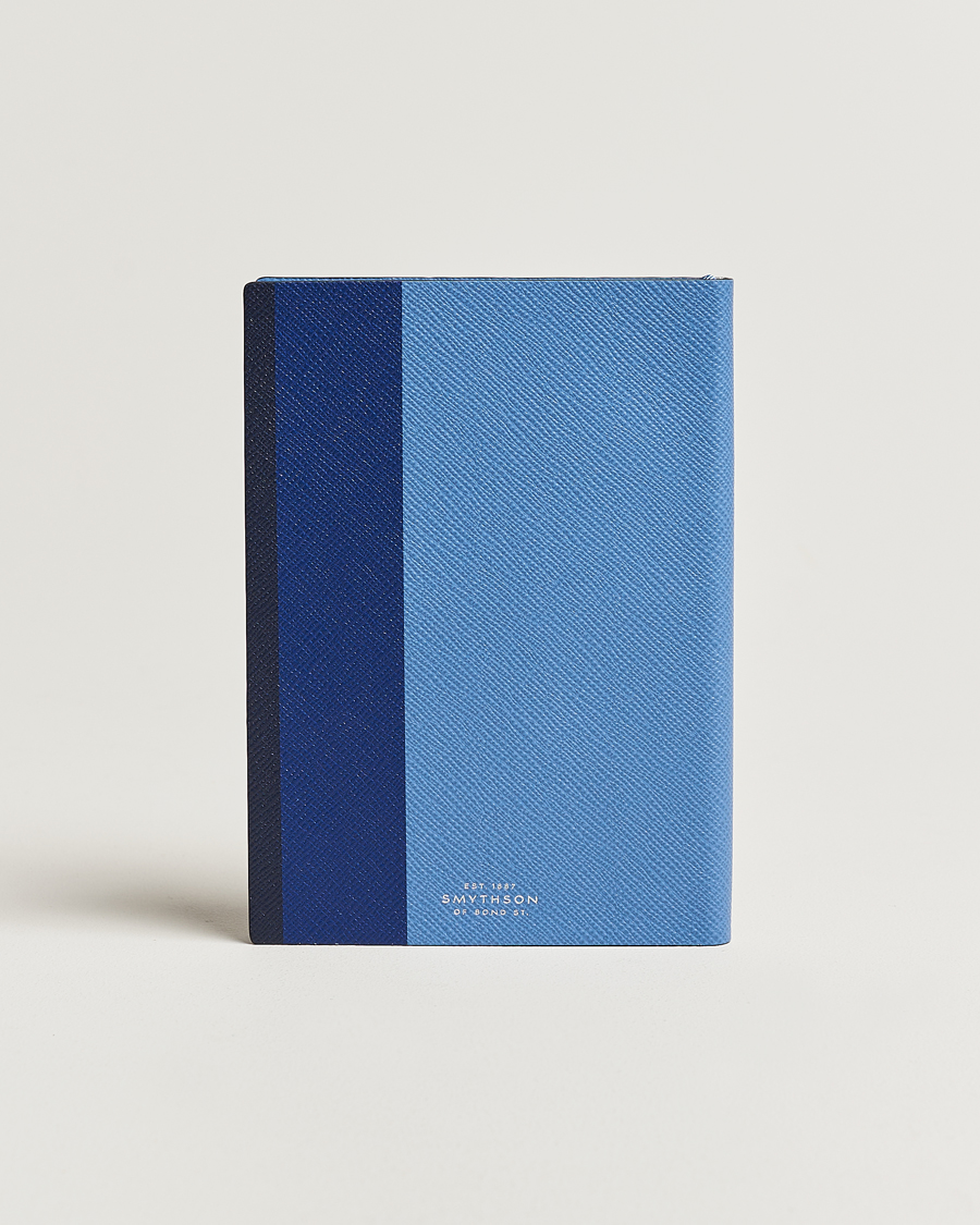 Mies |  | Smythson | Soho Notebook Ribbon Stripe Nile Blue