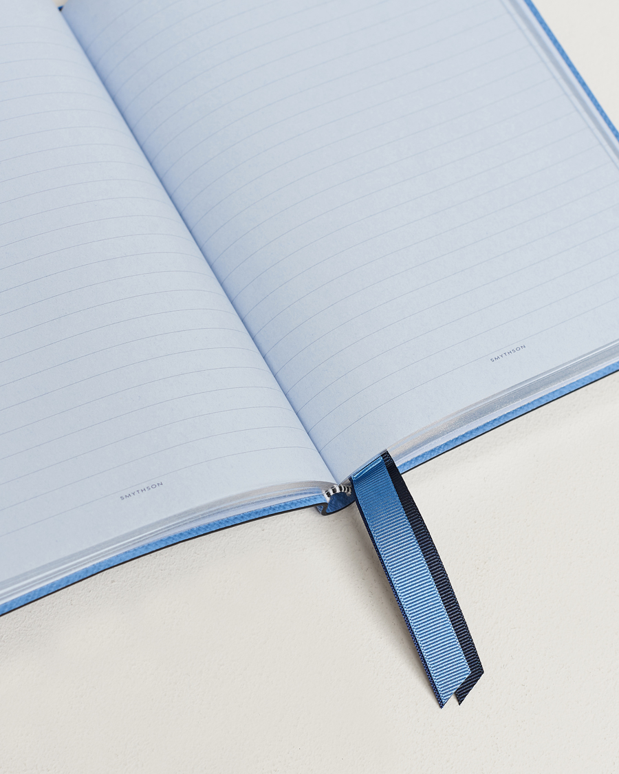 Mies | Smythson Soho Notebook Ribbon Stripe Nile Blue | Smythson | Soho Notebook Ribbon Stripe Nile Blue