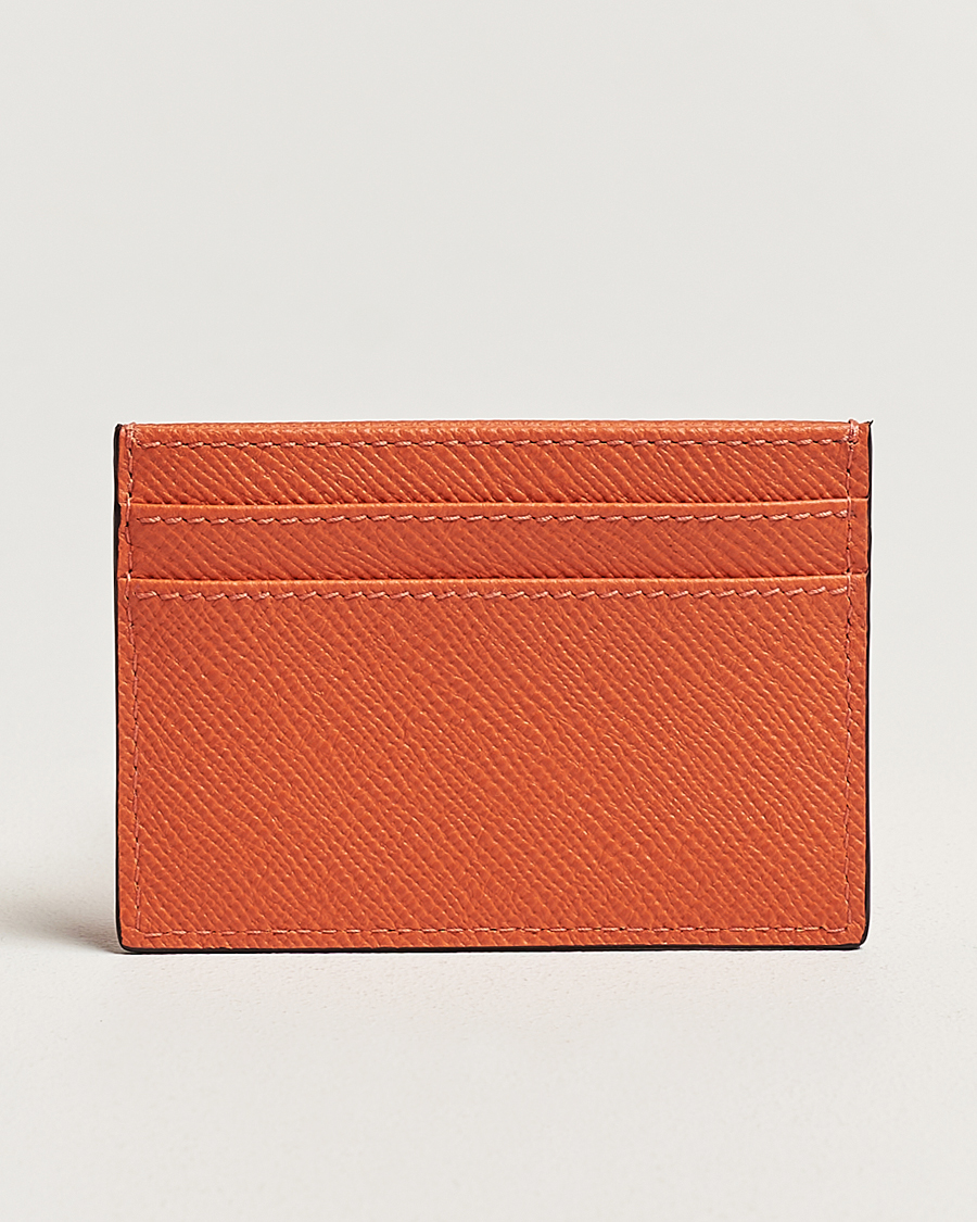Mies | Smythson Panama Flat Cardholder Orange | Smythson | Panama Flat Cardholder Orange