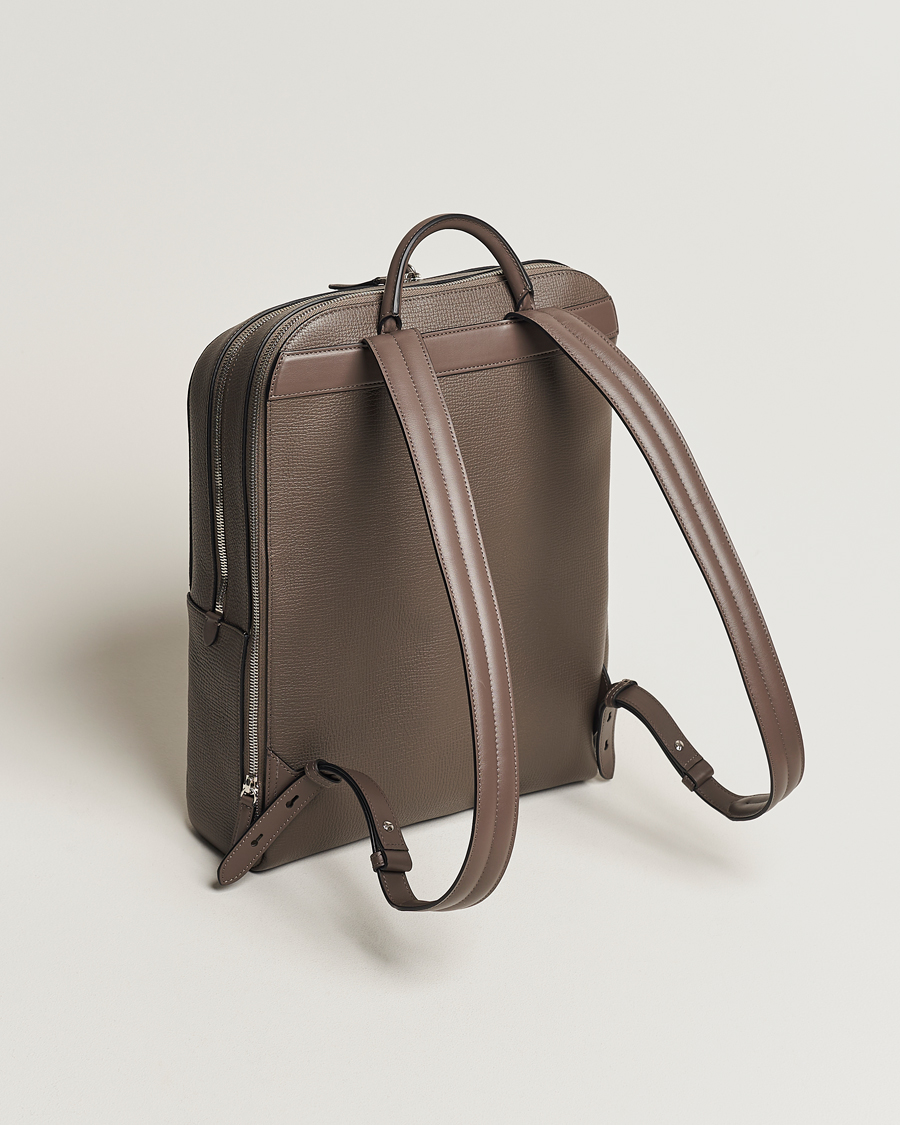 Mies | Smythson Ludlow Zip Around Backpack Dark Taupe | Smythson | Ludlow Zip Around Backpack Dark Taupe