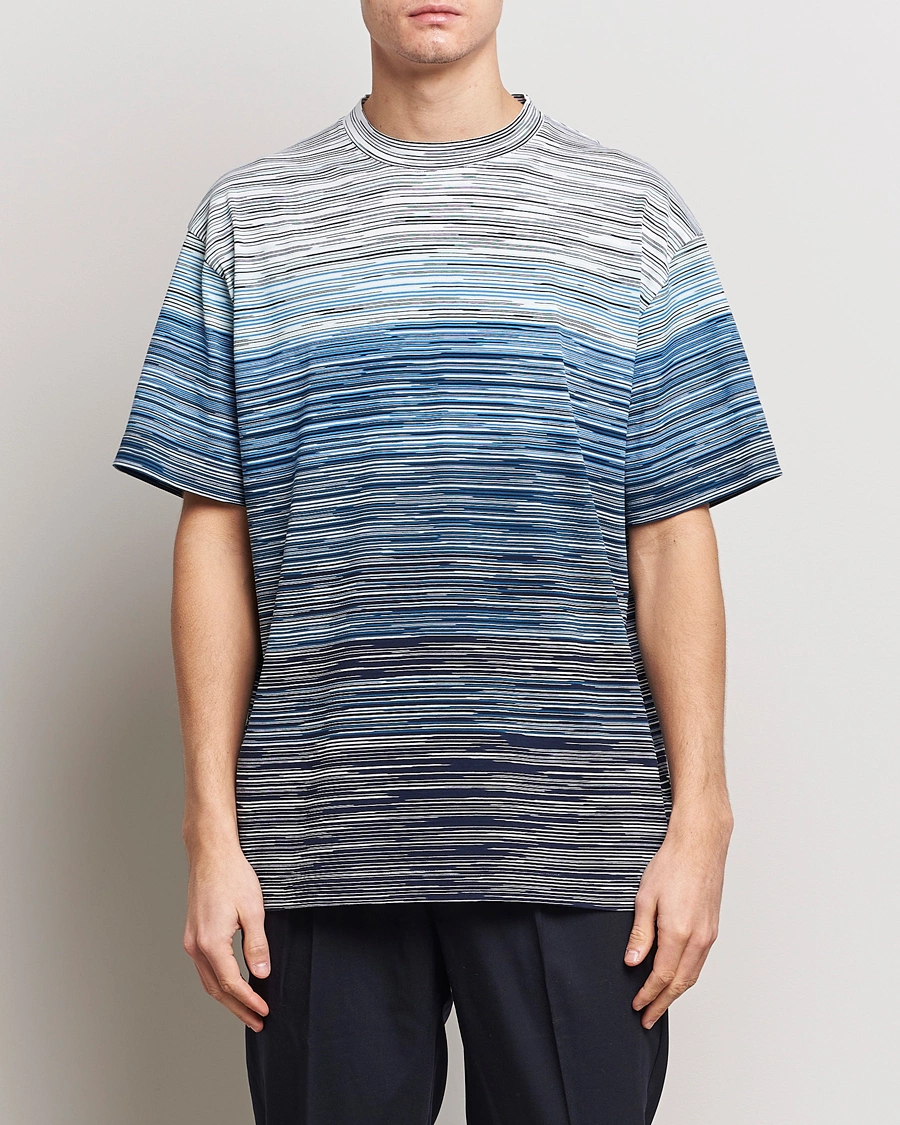 Mies | Italian Department | Missoni | Space Dyed T-Shirt Blue