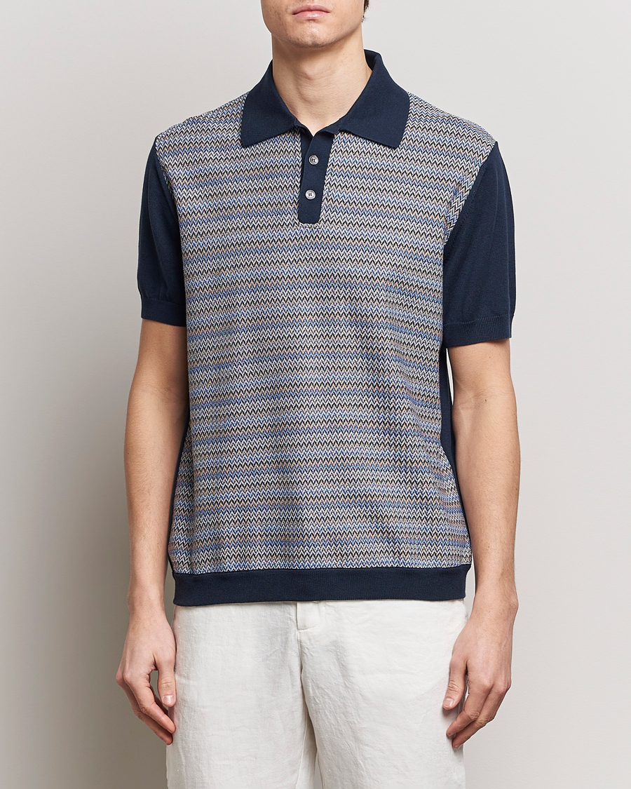 Mies | Pikeet | Missoni | Cotton/Silk Resort Polo Navy