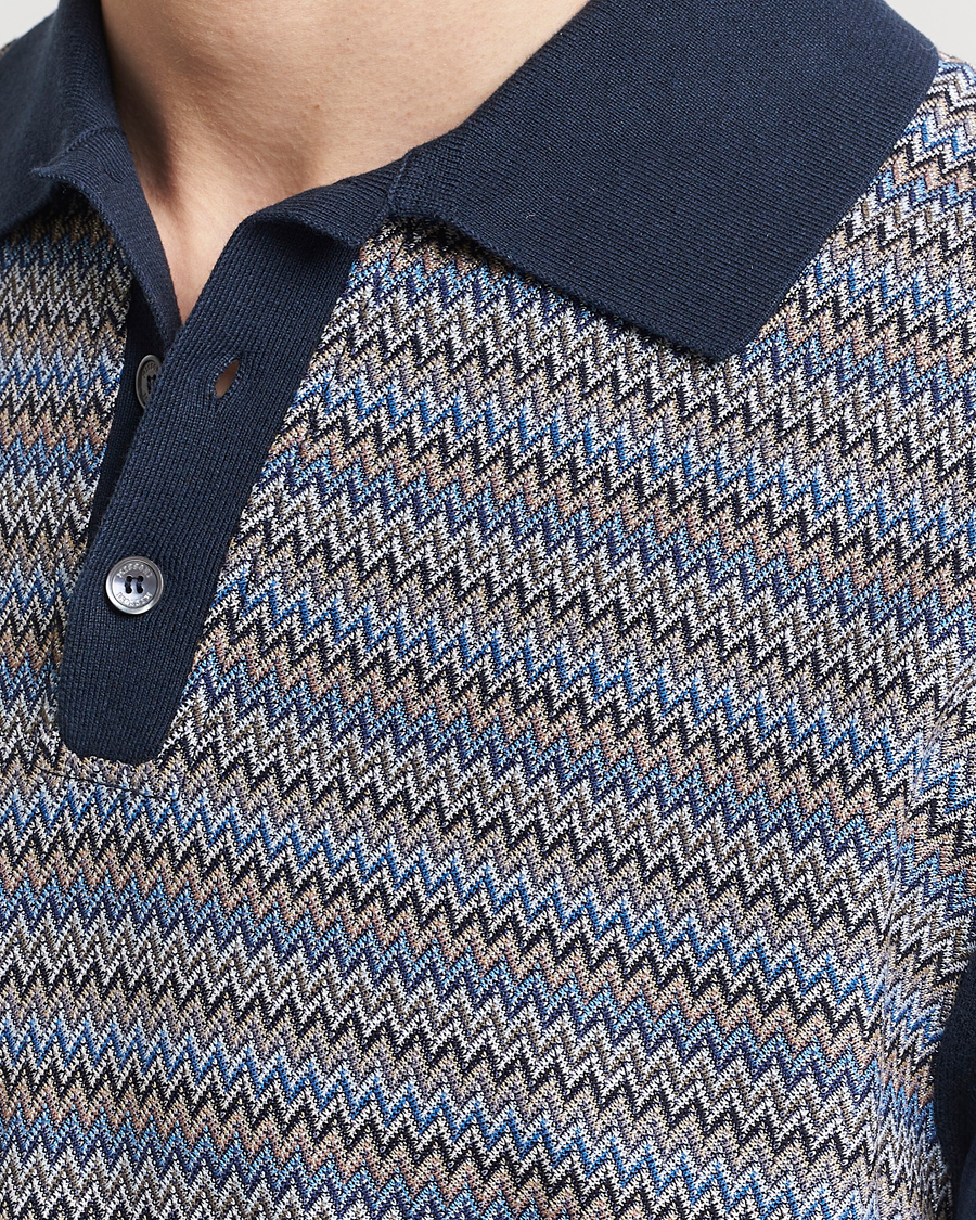Mies | Pikeet | Missoni | Cotton/Silk Resort Polo Navy