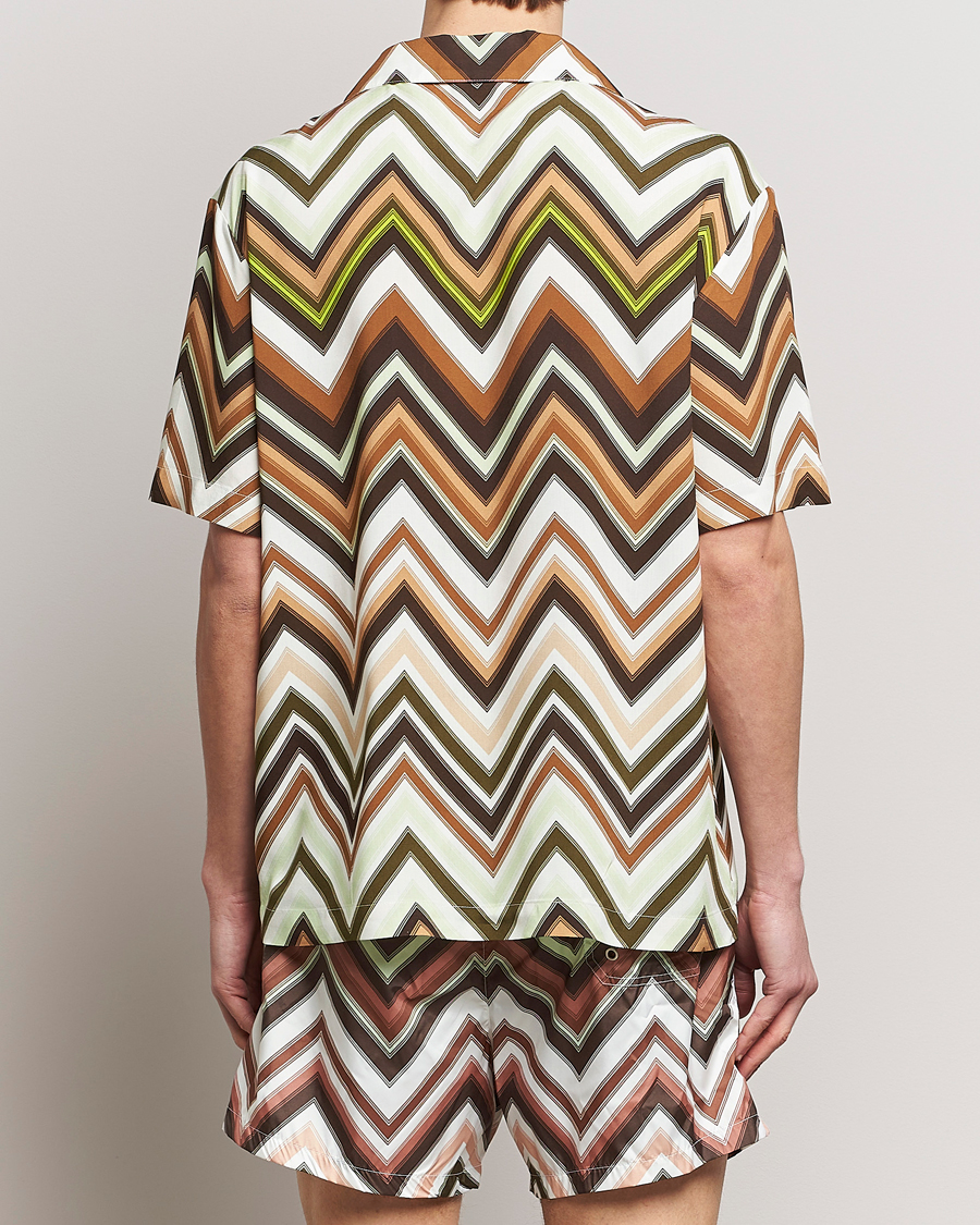 Mies | Kauluspaidat | Missoni | Zig Zag Printed Camp Shirt Brown/Green