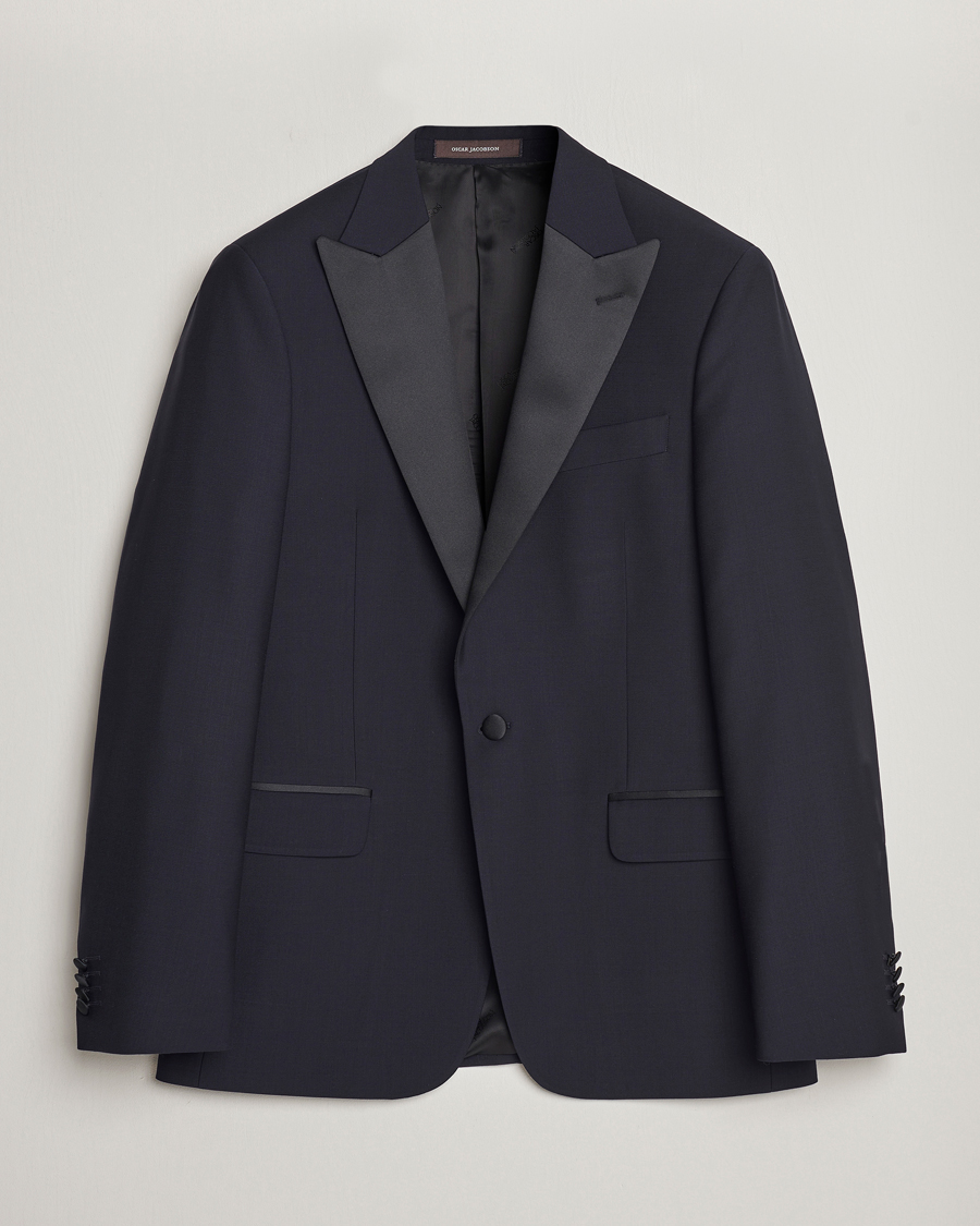 Mies | Pikkutakit | Oscar Jacobson | Frampton Wool Tuxedo Blazer Navy