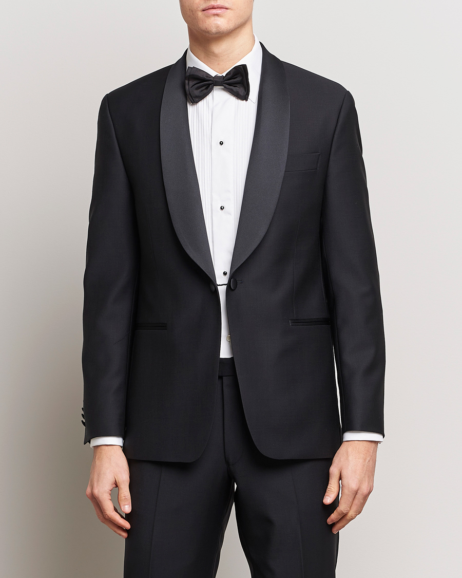 Mies | Pikkutakit | Oscar Jacobson | Figaro Wool Tuxedo Blazer Black