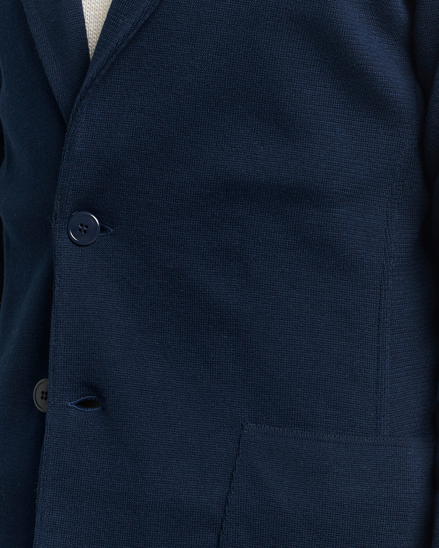 Mies | Pikkutakit | Lardini | Knitted Cotton Blazer Navy