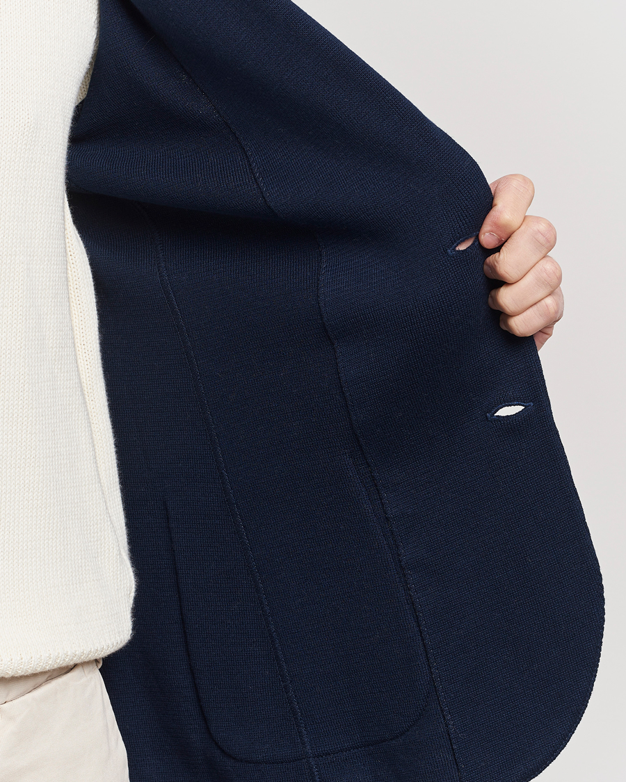 Mies | Pikkutakit | Lardini | Knitted Cotton Blazer Navy