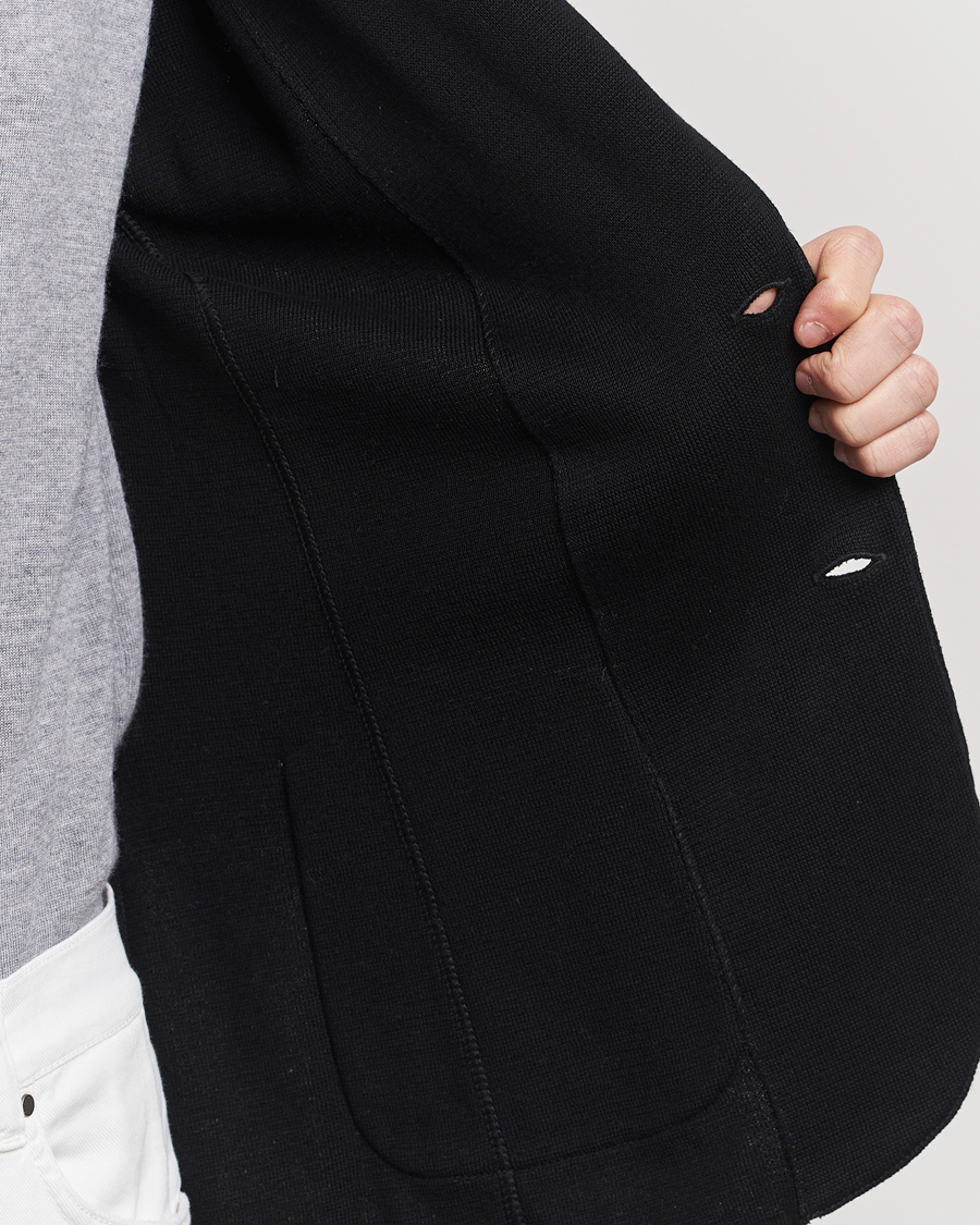 Mies | Pikkutakit | Lardini | Knitted Cotton Blazer Black