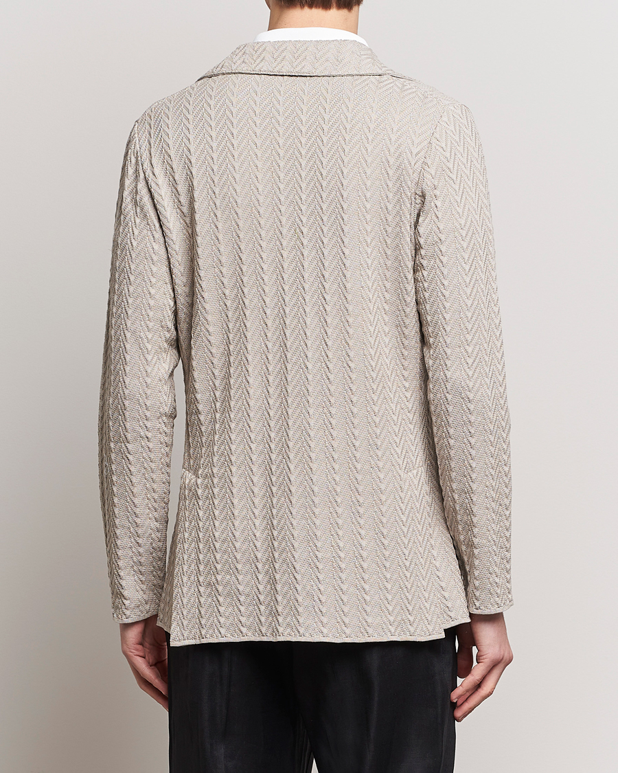 Mies | Pikkutakit | Lardini | Knitted Structure Cotton Blazer Beige