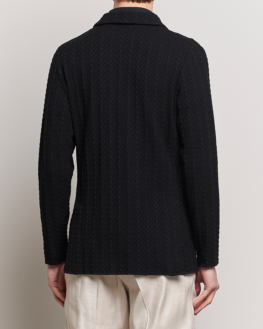 Mies | Pikkutakit | Lardini | Double Breasted Structured Knitted Blazer Black