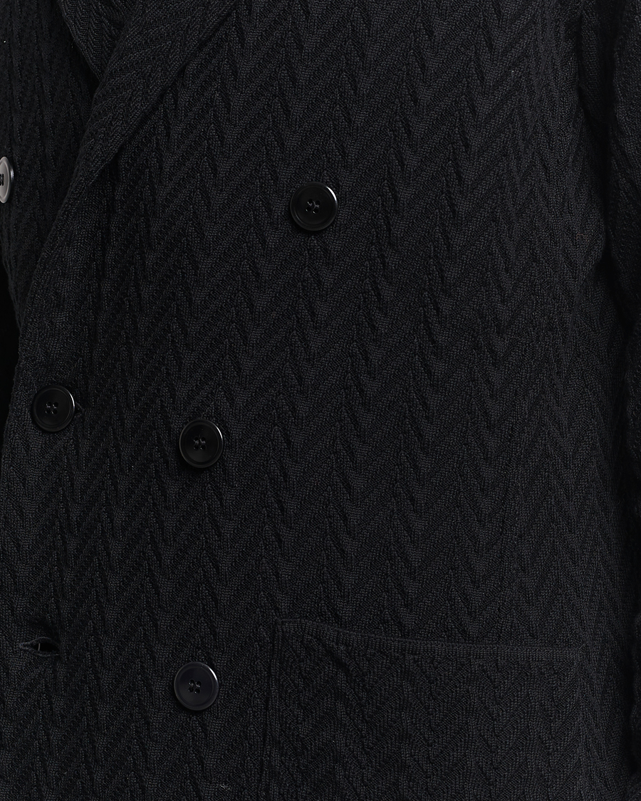 Mies | Pikkutakit | Lardini | Double Breasted Structured Knitted Blazer Black