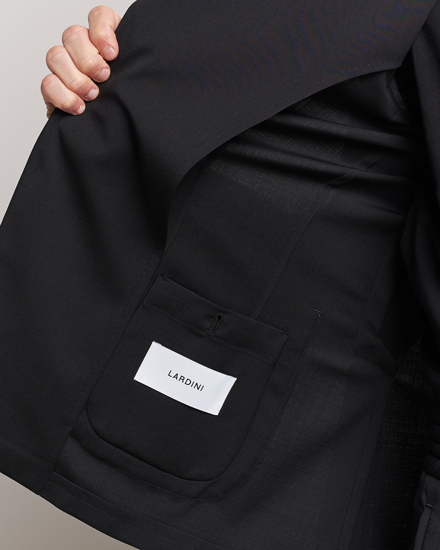 Mies | Puvut | Lardini | Travellers Soft Wool Suit Black