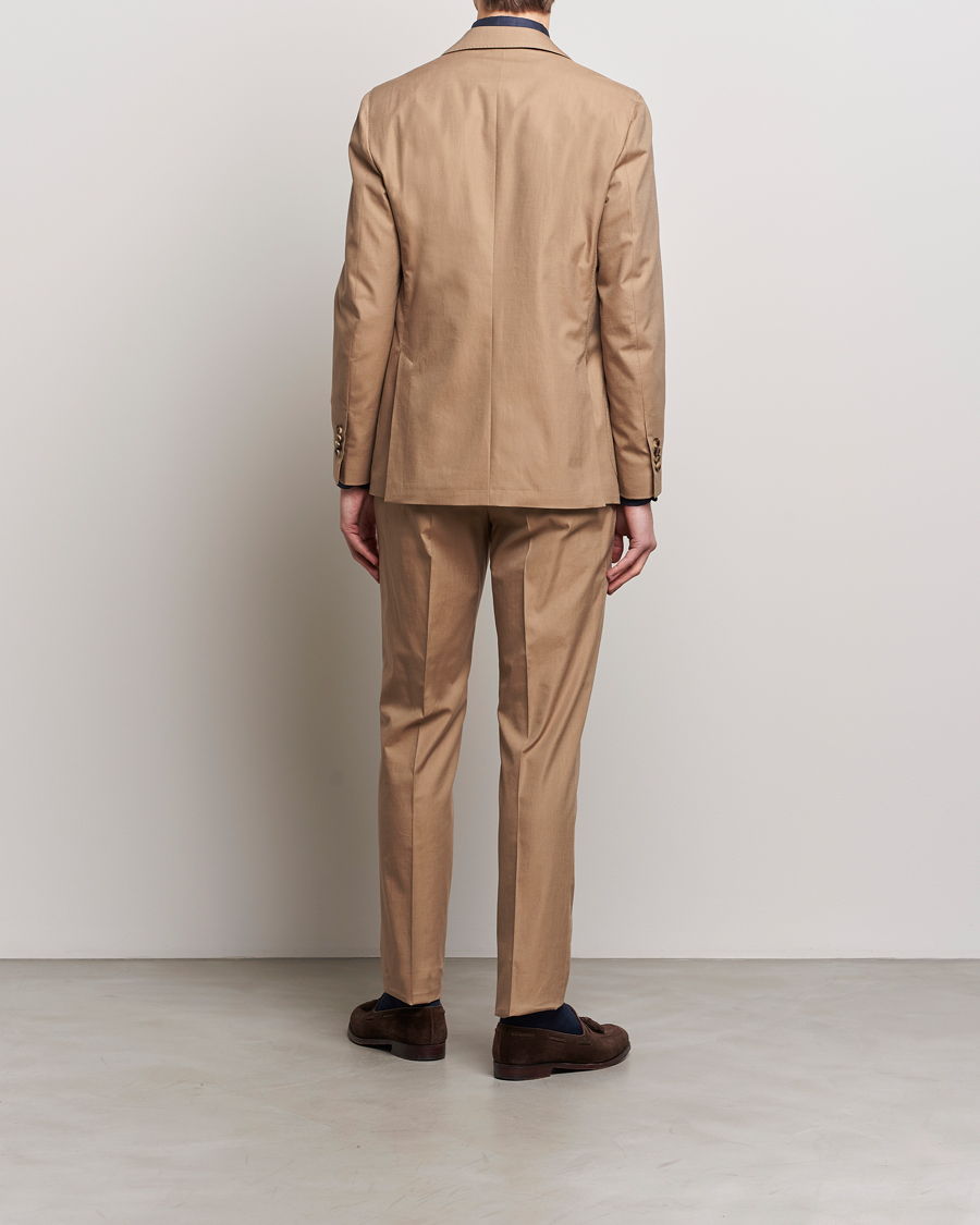Mies | Puvut | Lardini | Solaro Cotton Suit Light Brown