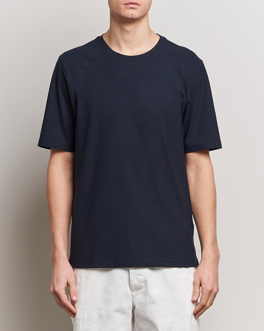 Mies | Lyhythihaiset t-paidat | Lardini | Ice Cotton T-Shirt Navy
