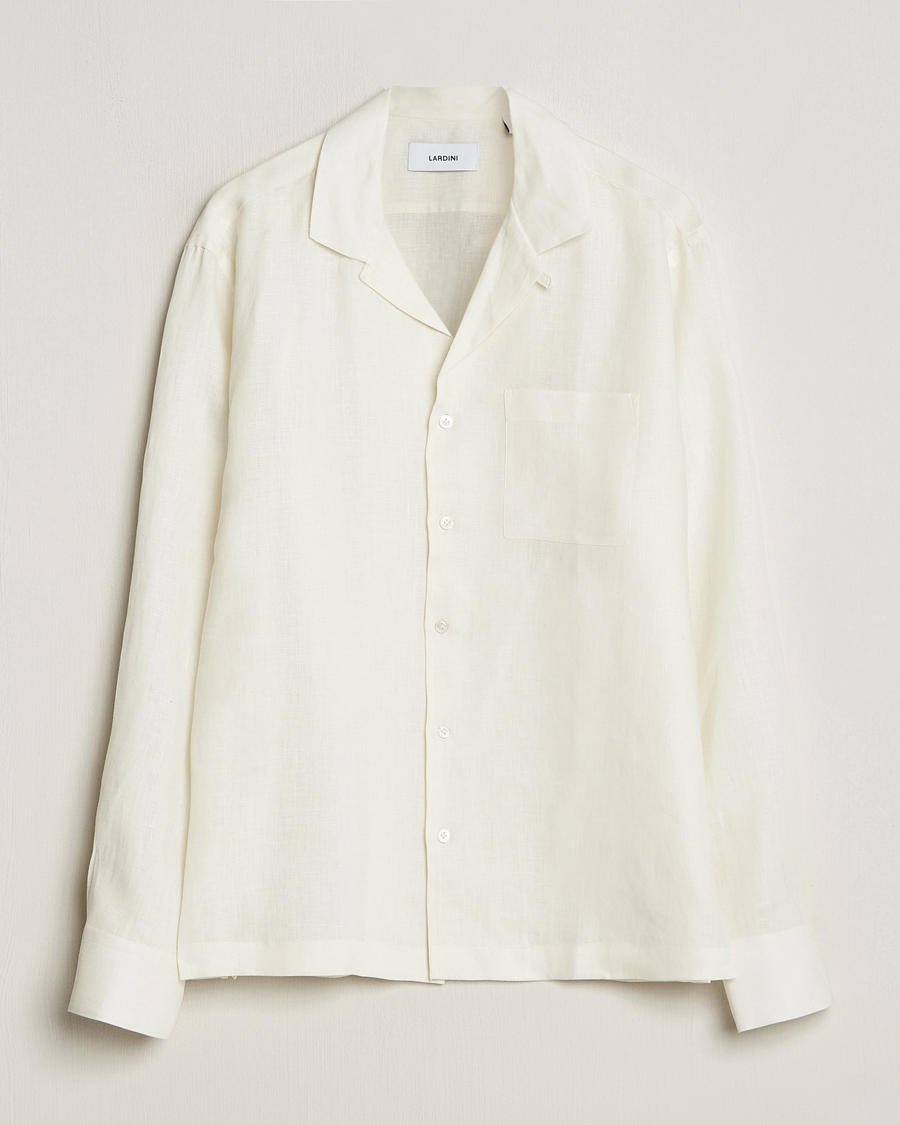 Mies | Kauluspaidat | Lardini | Klop Linen Shirt Off White