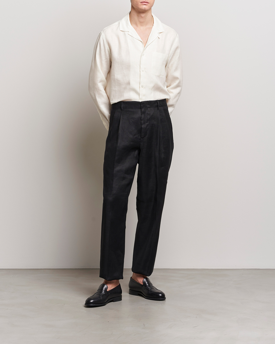 Mies | Kauluspaidat | Lardini | Klop Linen Shirt Off White