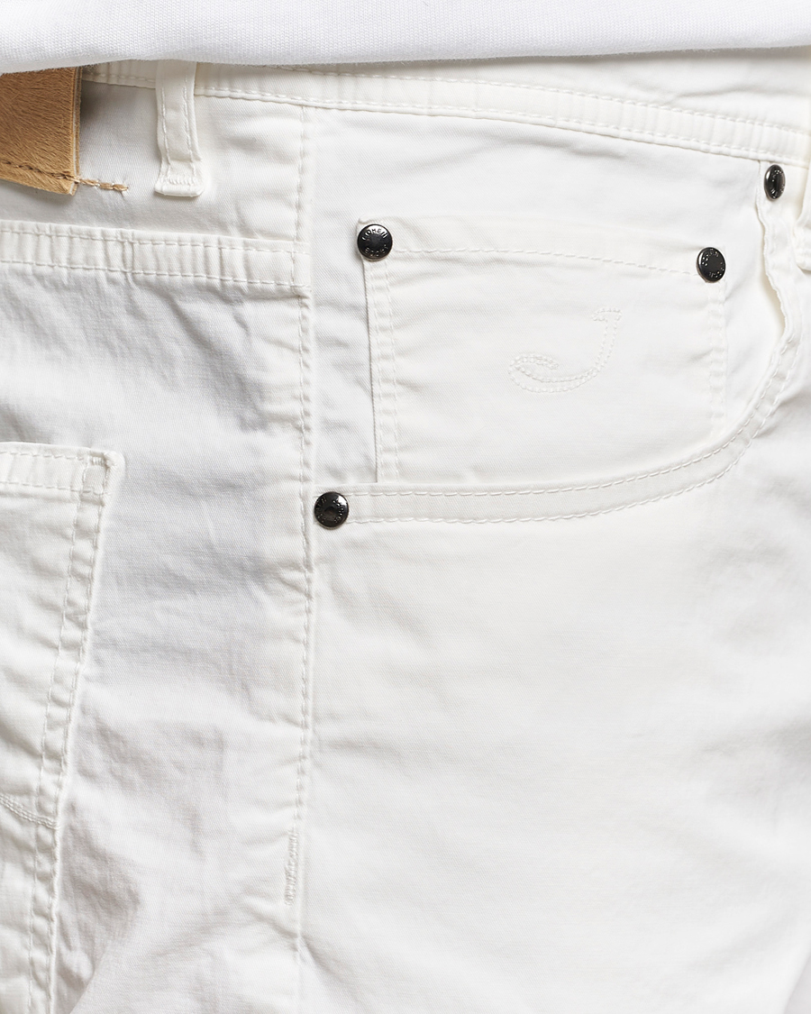 Mies | Shortsit | Jacob Cohën | Nicolas Cotton Gabardine Shorts White