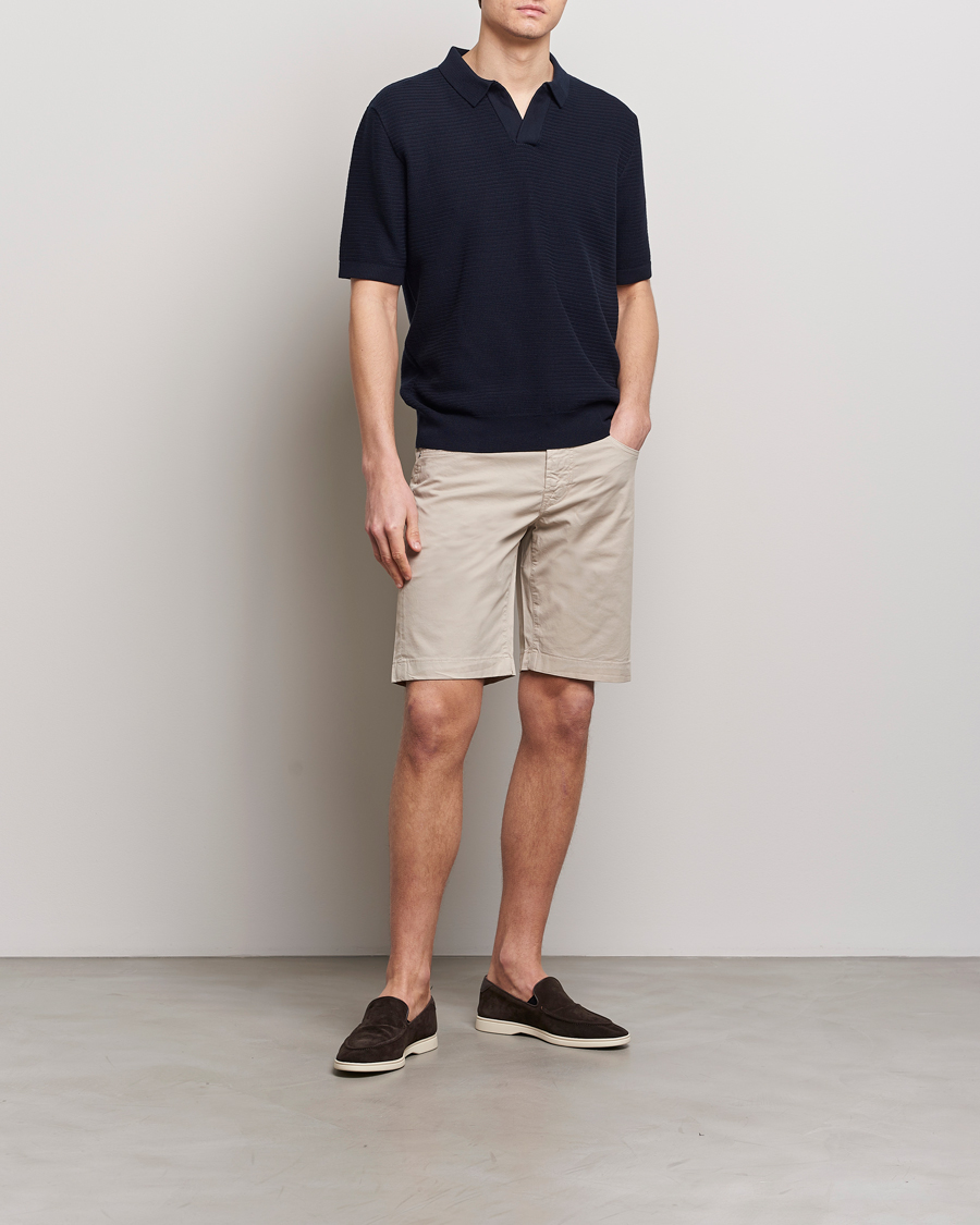 Mies | Shortsit | Jacob Cohën | Nicolas Cotton Gabardine Shorts Beige